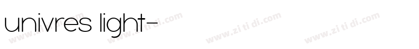univres light字体转换